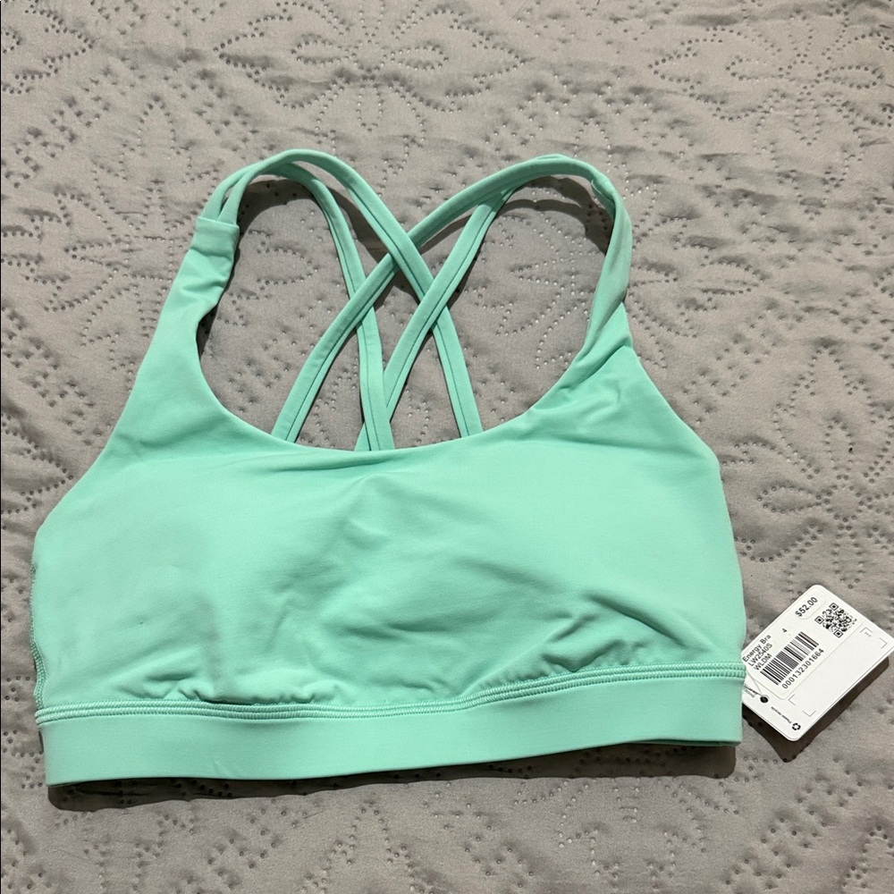 lululemon athletica Mint Green Strappy Cross-Back Sports Bra